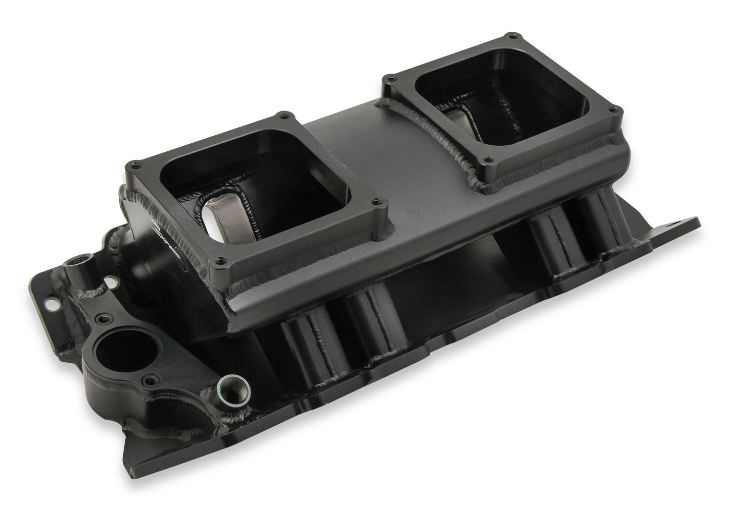 Fabricated Intake Manifold BBC Single Plane 2 x 4500 Black with Sniper Logo