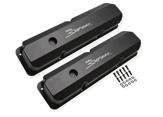 Sniper Valve Cover - Fabricated Aluminum - Ford FE - Tall - Black Finish