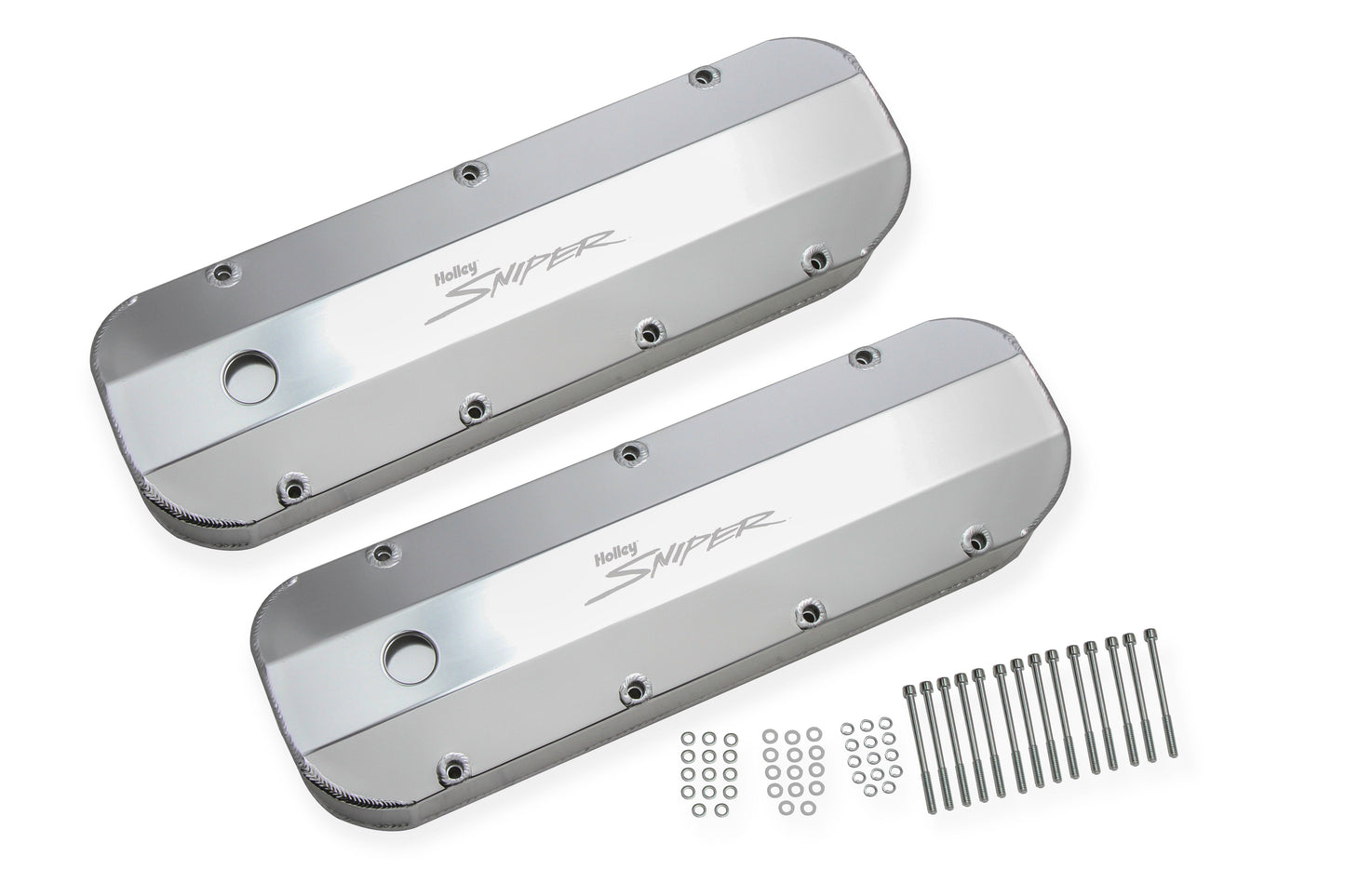 Sniper Valve Cover - Fabricated Aluminum - BBC - Natural Anodized