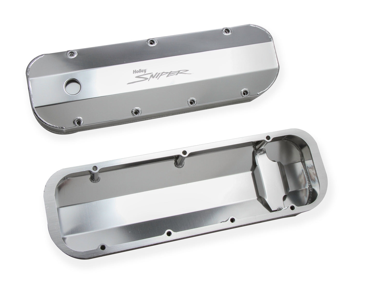 Sniper Valve Cover - Fabricated Aluminum - BBC - Natural Anodized