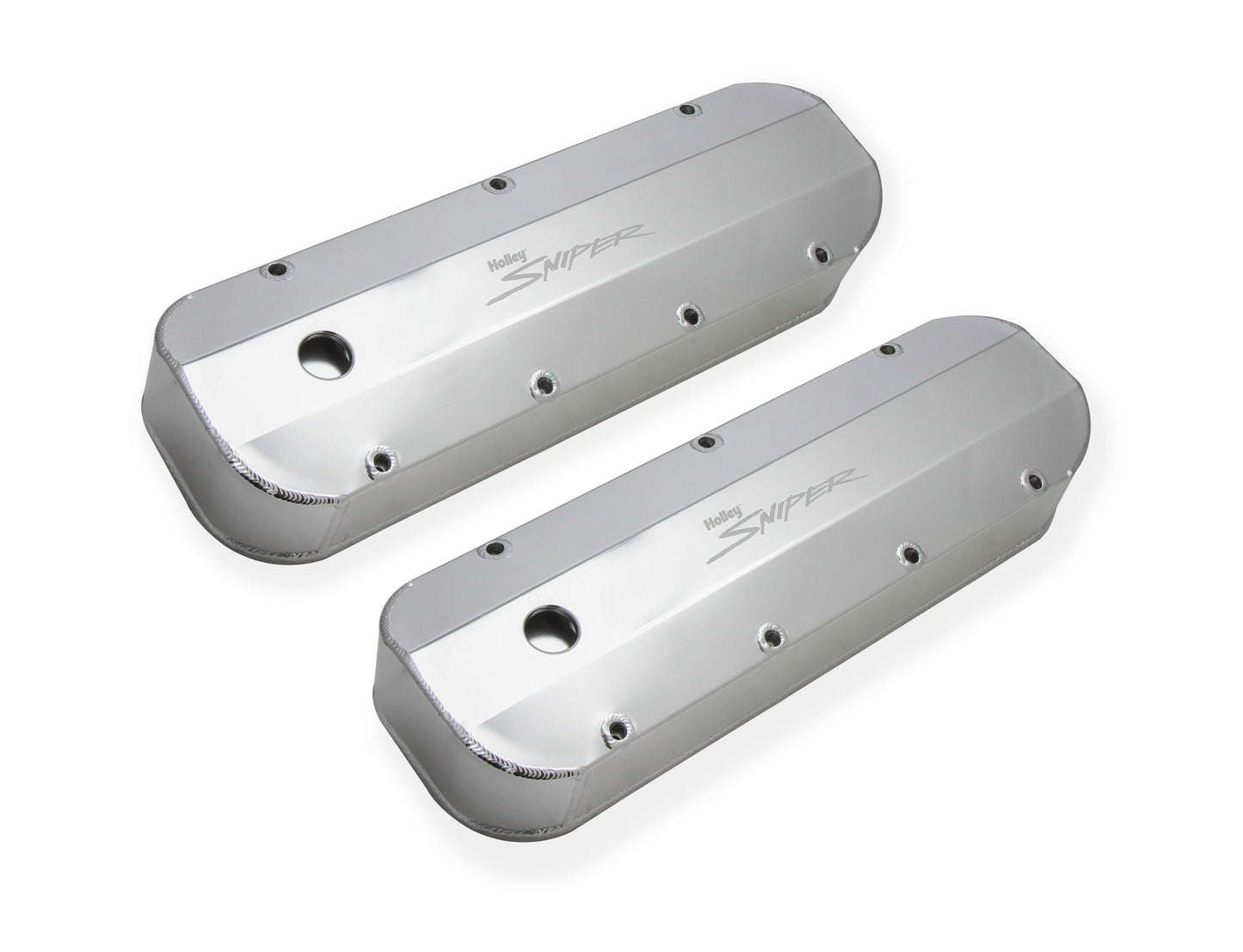 Sniper Valve Cover - Fabricated Aluminum - BBC - Natural Anodized