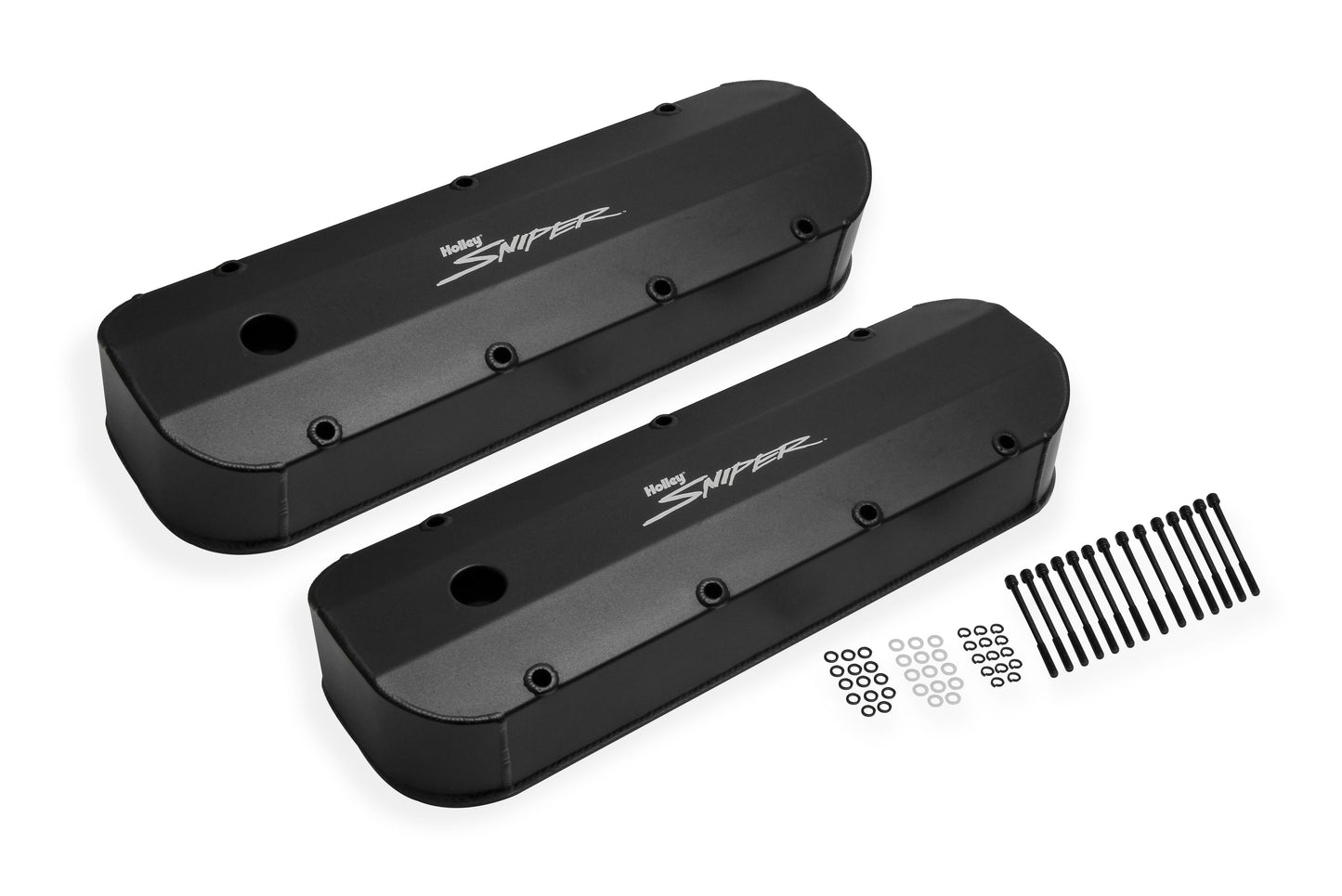 Sniper Valve Cover - Fabricated Aluminum - BBC - Black