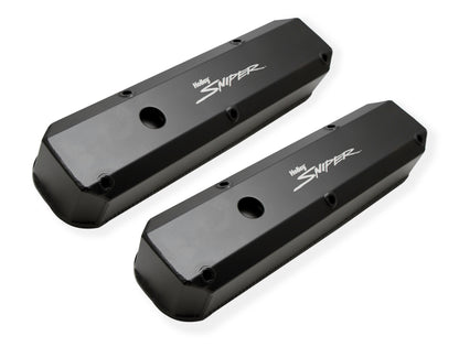 Sniper Valve Cover - Fabricated Aluminum - Chrysler Small Block - Black Finish