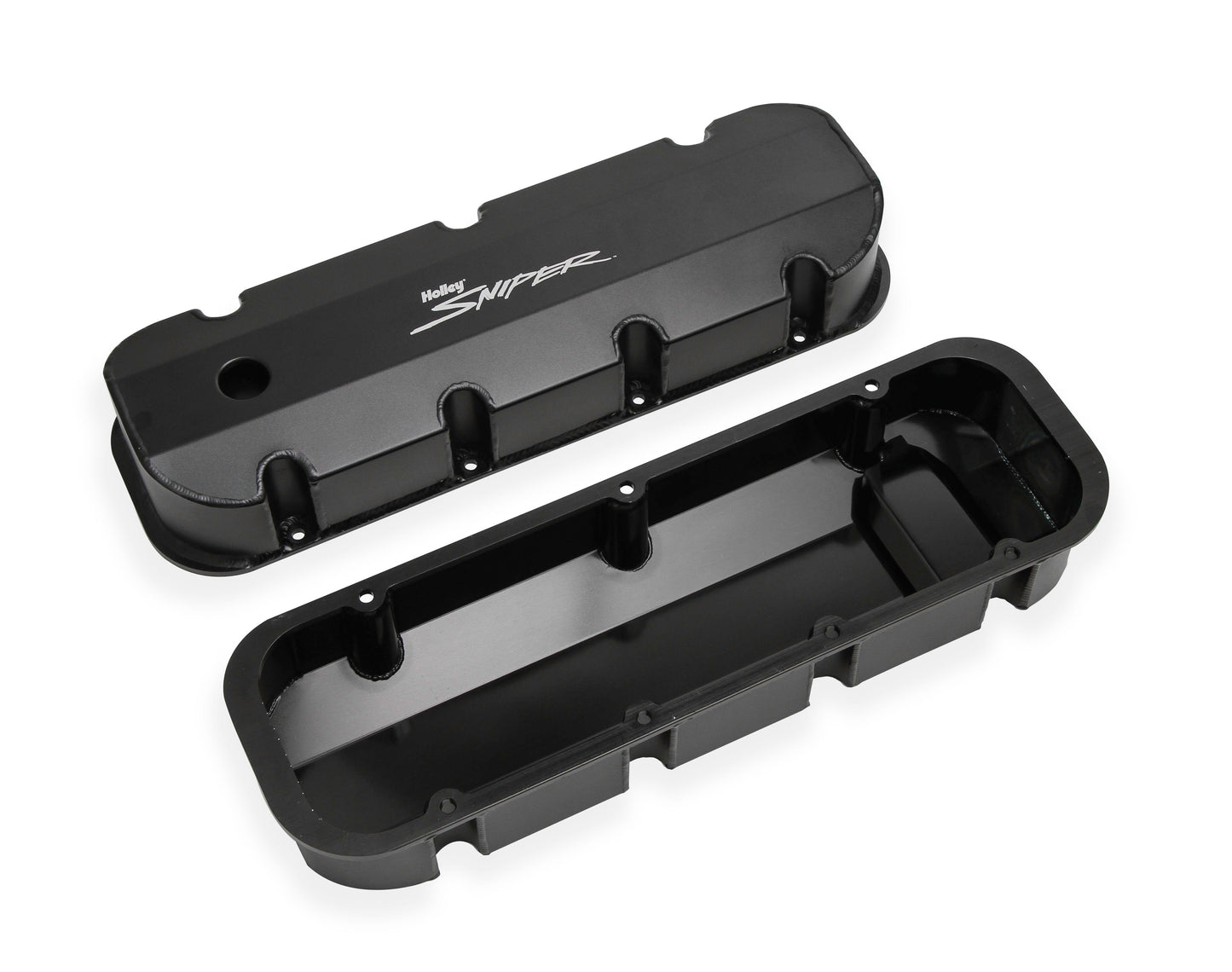 Sniper Valve Cover - Fabricated Aluminum - BBC - Tall - Black