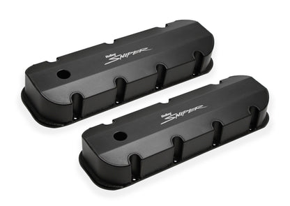 Sniper Valve Cover - Fabricated Aluminum - BBC - Tall - Black