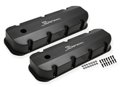 Sniper Valve Cover - Fabricated Aluminum - BBC - Tall - Black