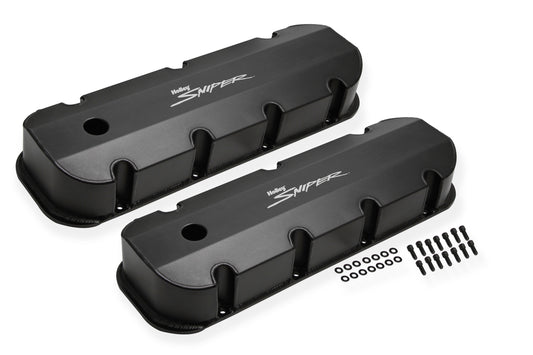 Sniper Valve Cover - Fabricated Aluminum - BBC - Tall - Black