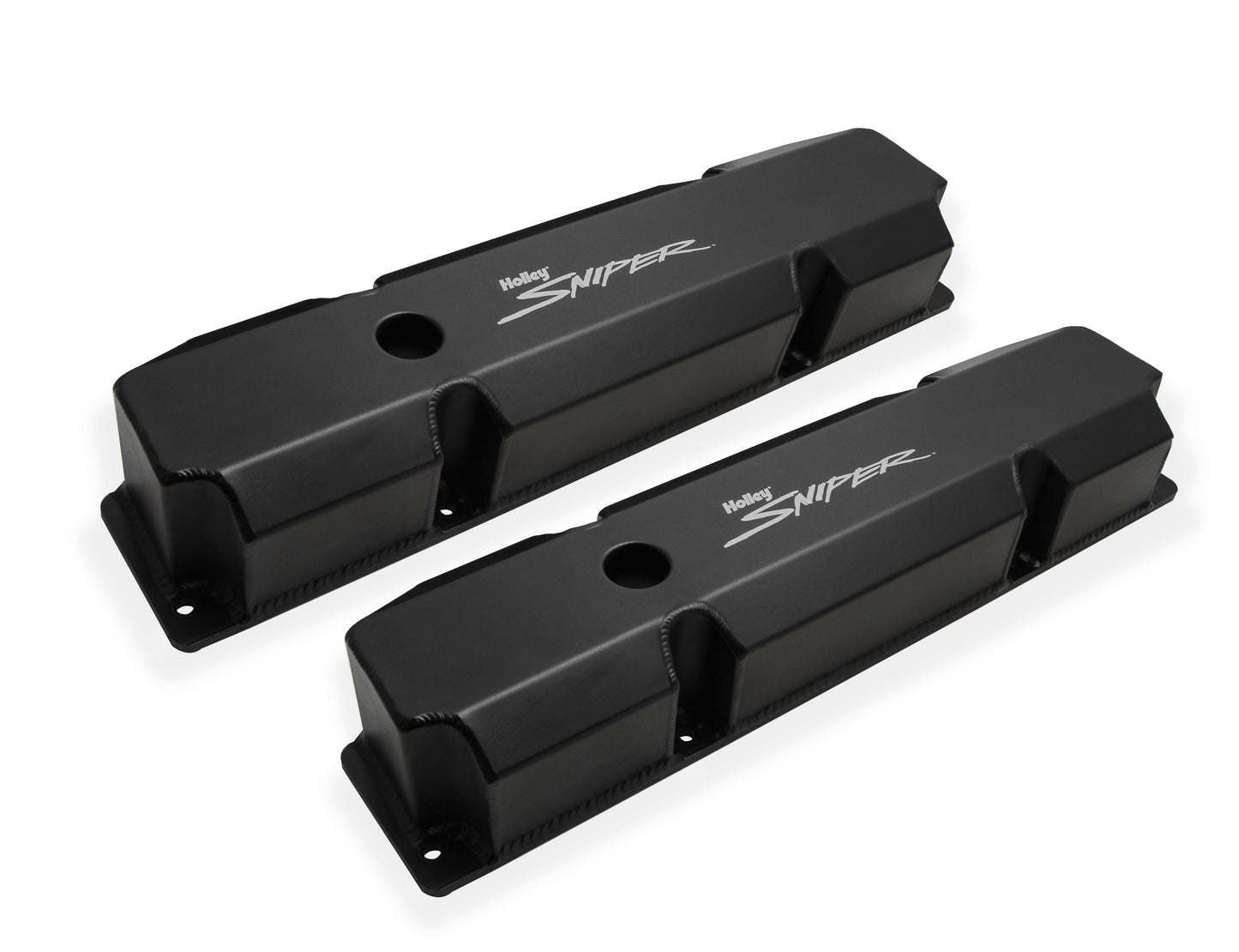 Sniper Valve Cover - Fabricated Aluminum - Chrysler Big Block - Short Bolt - Black