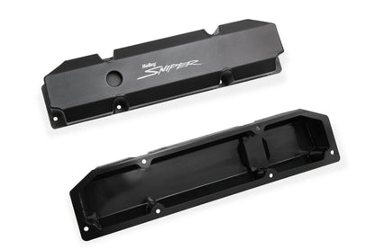 Sniper Valve Cover - Fabricated Aluminum - Chrysler Big Block - Short Bolt - Black