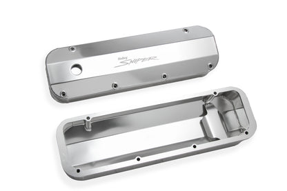 Sniper Valve Cover - Fabricated Aluminum - Ford Big Block - Natural Anodized