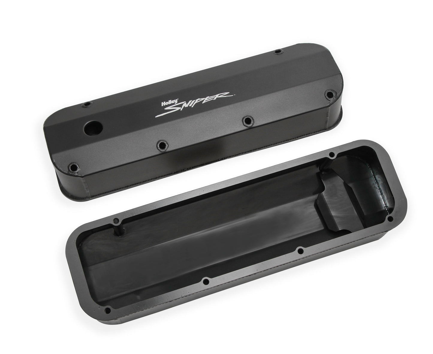 Sniper Valve Cover - Fabricated Aluminum - Ford Big Block - Black Finish