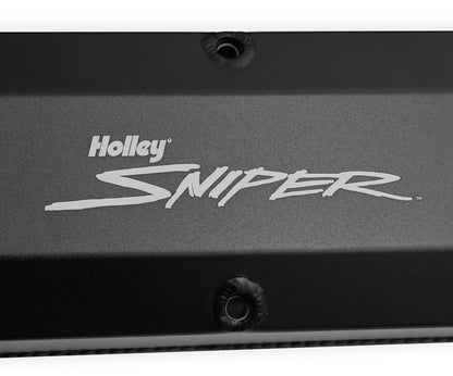 Sniper Valve Cover - Fabricated Aluminum - Ford Small Block - Long Bolt - Black