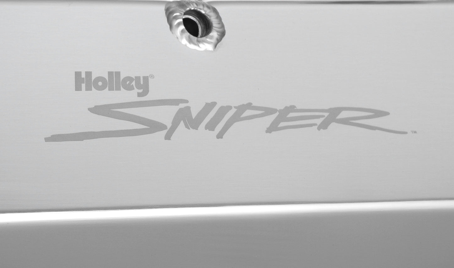 Sniper Valve Cover - Fabricated Aluminum - Ford Small Block - Tall - Tapered Edge - Natural Anodized