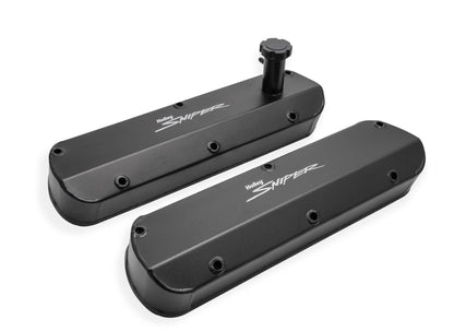 Sniper Valve Cover - Fabricated Aluminum - Ford Small Block - Tall - Tapered Edge - Black