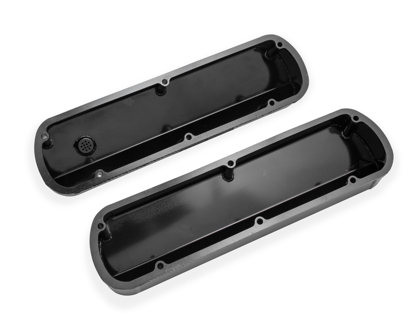 Sniper Valve Cover - Fabricated Aluminum - Ford Small Block - Tall - Tapered Edge - Black