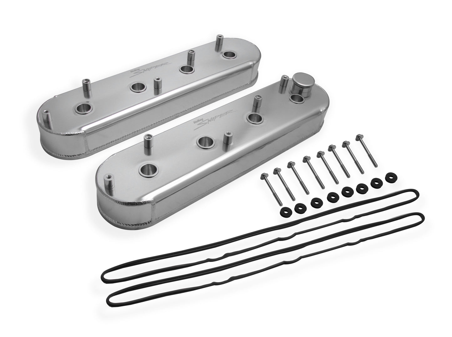 Sniper Valve Cover - Fabricated Aluminum - GM LS Engines - Natural Anodized