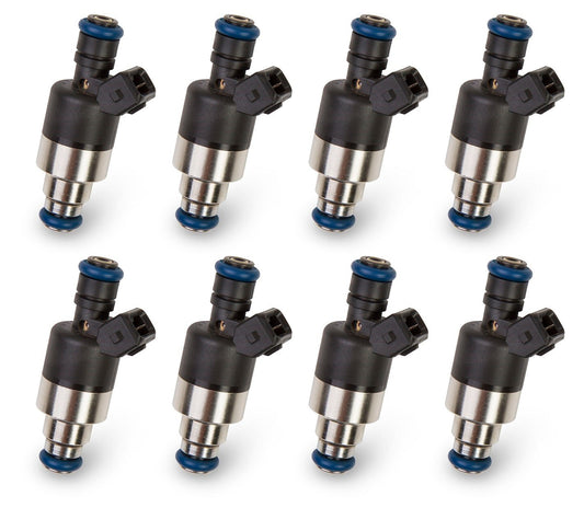 160 lb/hr Performance Fuel Injectors - Set of 8 - Bosch/EV1 Style, Low Impedance Fuel Injectors Maximum Horsepower: 2525