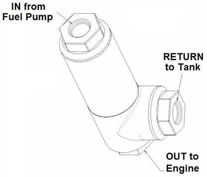 Holley EFI Diecast Filter Regulator -8AN